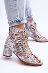 Suede Openwork Boots Maciejka 04040-11 White