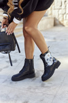 Women's High Boots With Print GOE II2N4045 Black