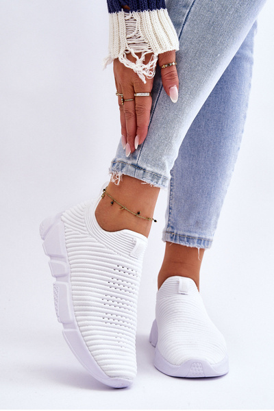 Buty Sportowe Slip-on Big Star Białe DD274460
