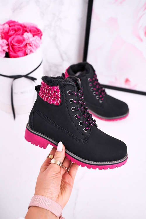 Children's Boots Insulated With Fur Black Forest