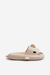 Women's Lightweight Foam Slippers with Shark Motif Beige Kasila