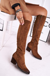 Women's High Boots On Heel Brown Nevermind