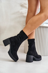 Women's Platform Boots With Chunky Heel S.Barski HY42-739 Black