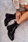 Women's Boots With A Sock Tied Black Livaro