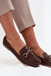 Women's Loafers with Decoration Brown Priscelle