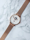 Women's Watch Michael John Elis Pink Gold / White Dial