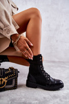 Women's Boots With A Sock Tied Black Livaro
