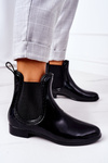 Shiny Rubber Boots Galoshes Black Umbrella