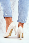 Women's Pearl Stiletto pumps Sergio Leone Beige Campbell