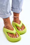 Women's Foam Flip Flops Neon Yellow Roux