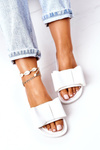 Rubber Slippers With A Bow White April
