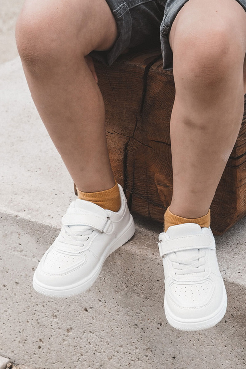 Buty Sportowe Dziecięce Niskie Białe Frillo