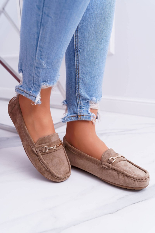 Women's Comfort Suede Moccasins Beige Anzio