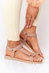 Women's Sandals On A Rubber Sole Brown Stranger