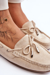 Women's Suede Moccasins Beige Si Passione