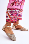 Elegant Women's Sandals Flat Gold Sheia