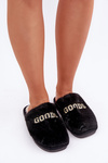 Women's Slippers With Fur And Print Black Kalelia