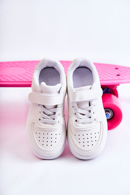 Children's Sport Shoes With Velcro White Elike