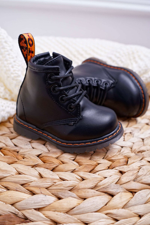 Kids' Warmed Boots with Zipper Black Goopy