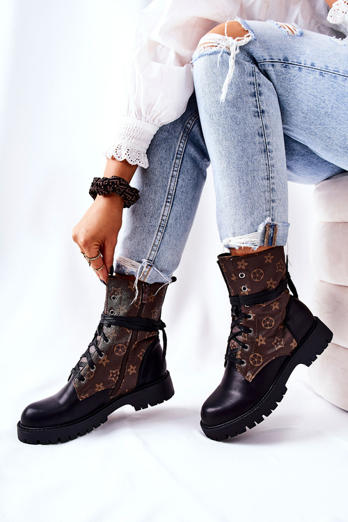 Leather boots Brown and black Lonevis