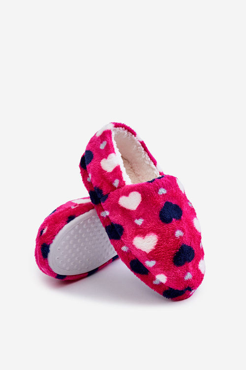 Papcie Dziecięce Ocieplane Wsuwane Serca Fuksja Meyra