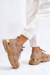 Women's Sock Slip-On Sports Shoes Beige Berna