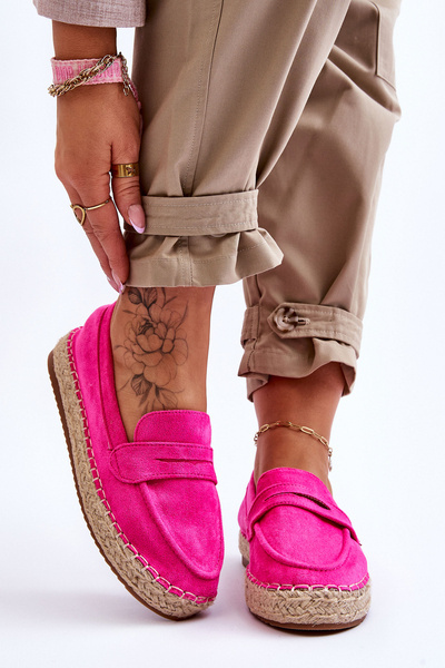 Espadryle Damskie Zamsz Fuksja Keyla