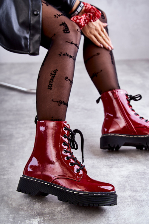 Women's Flat Boots Red Kognito