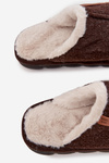 Men's slippers lined with warm fur chocolate Darielle