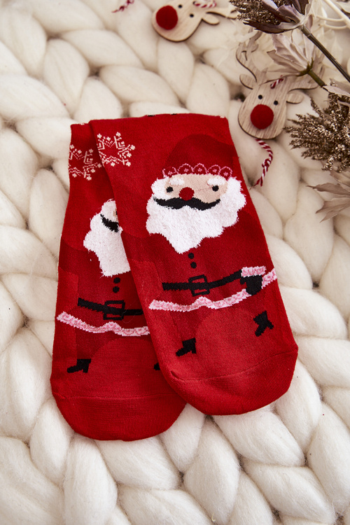 Women's Christmas Socks Santa Claus Cosas Red