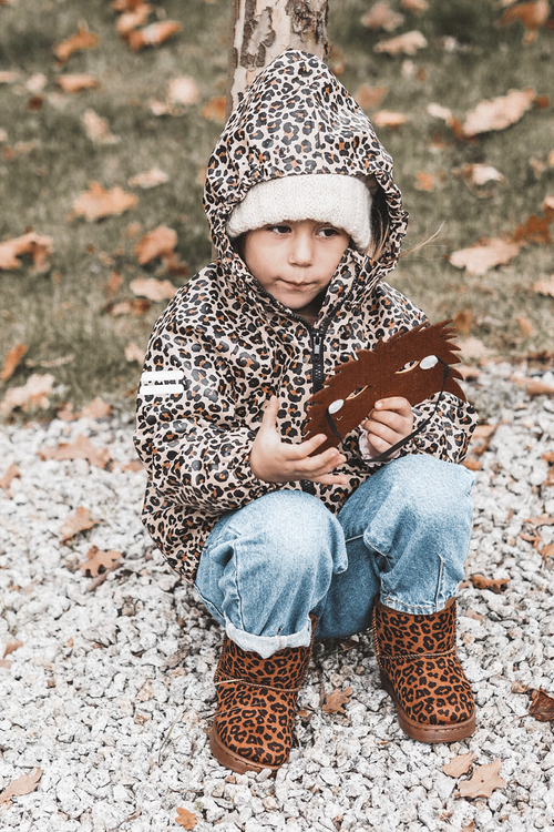 Children's Warm Snow Boots Leopard Gooby