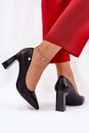 Elegant Heels On Block Heel Vinceza 62221 Black