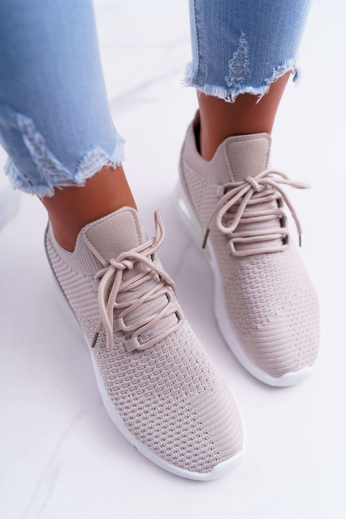 Women's Sports Shoes Beige Hello
