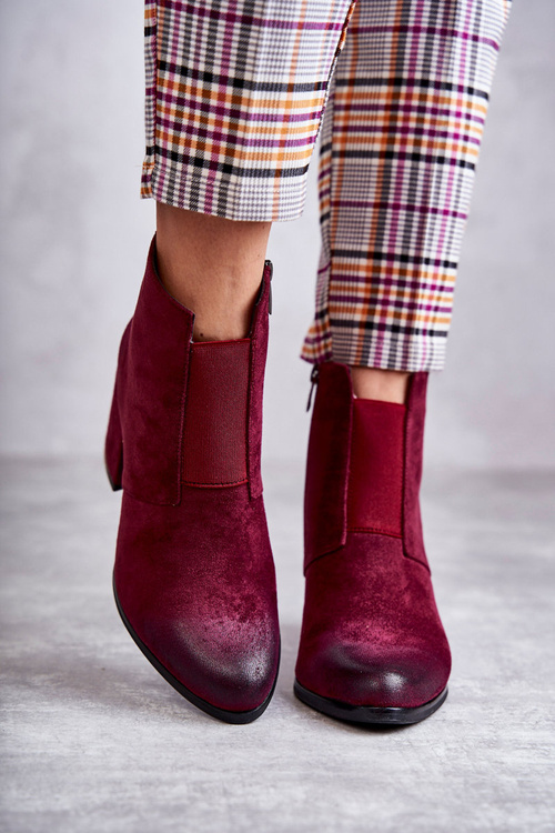 Classic Suede Booties La.Fi 260035WI-SU Burgundy