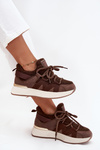 Insulated Women's Sneakers on Platform Brown Juvira