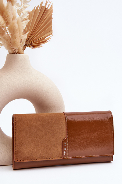 Women's Wallet with Magnetic Snap Brown Harmale