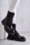 Varnished Boots With Studs Black Palmira