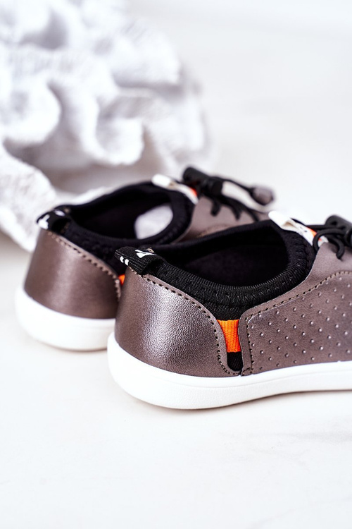 Children's Slip-On Sneakers Silver Playground