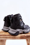 Children's Boots Warm Trappers With Zipper Black Marvin