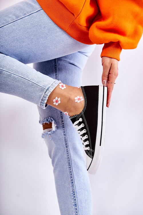 Women's Classic Sneakers Black Be Mine