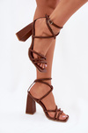 Women's Heeled Sandals With Straps Brown Ciarilora