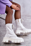 Leather warm boots GOE KK2N4012 White