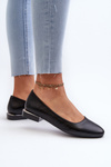 Women's ballet flats in black eco leather with low heel Sergio Leone PB202