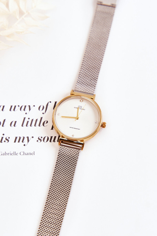 Zegarek Damski Wodoodporny Bransoleta Złoto-Srebrny Giorgio & Dario