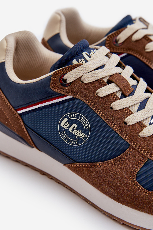 Sneakersy Buty Sportowe Męskie Brązowe Lee Cooper LCW-24-03-2334