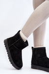 Women's Black Faux Suede Winter Boots Enranta