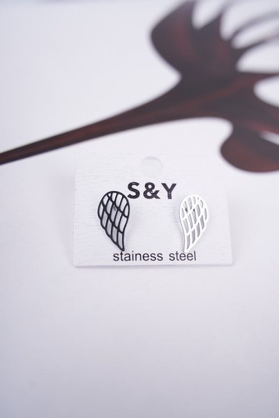 Women's Earrings Silver Beautiful Wings Fly Baby
