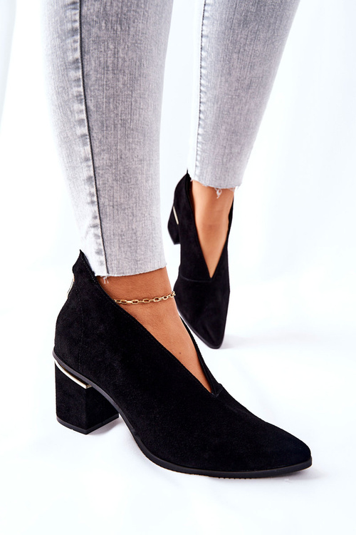 Heeled Leather Boots Laura Messi Black 2344