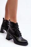 Women's Lace-Up Heels on Heel D&A CR8120 Black