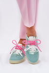 Low Women's Sports Shoes In Leopard Mint Pink Zelevelis